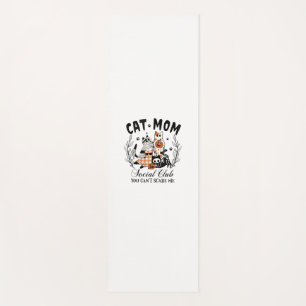 Cat Mom Social Club Ghost Cat Halloween Gothic Bla Yoga Mat