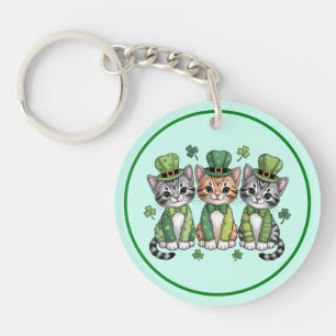 Cat Mom St. Patricks Day Design-47474 Hoodie Keychain