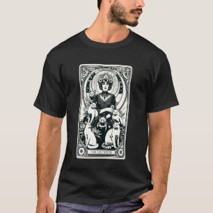 Cat Mom Surrounded by Feline Companions Tarot T-Shirt