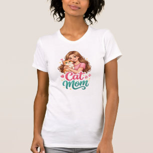 Cat Mom T-Shirt – Cute Cat Lover Shirt – Funny Kit