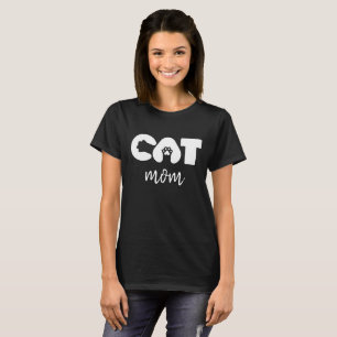 Cat Mom T-Shirt – Cute pow with letter cat