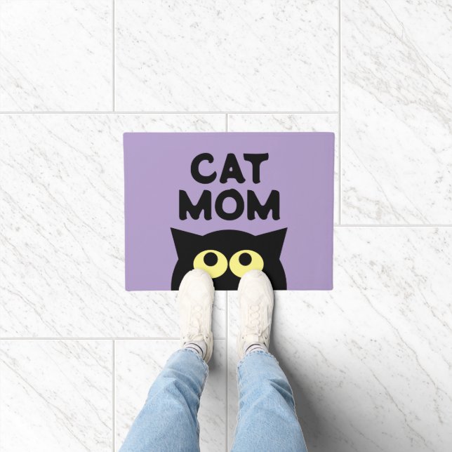 Cat Mom tapis de porte amusant pour le propriétair (Intérieur)