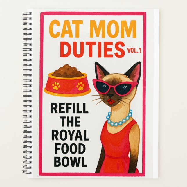 Cat Mom to do list  Planner (Front)