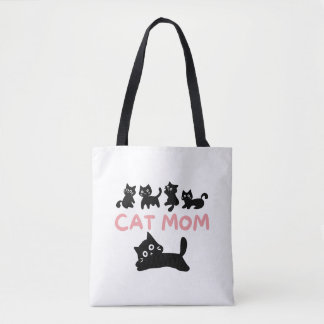 Cat Mom Tote Bag