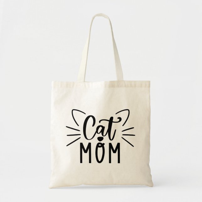 Cat Mom Tote Bag (Front)