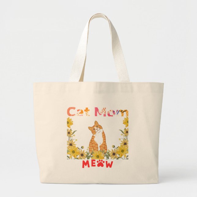 Cat Mom Tote Bag (Front)