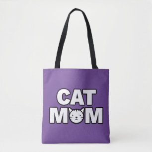 CAT MOM Tote Bag (Purple)