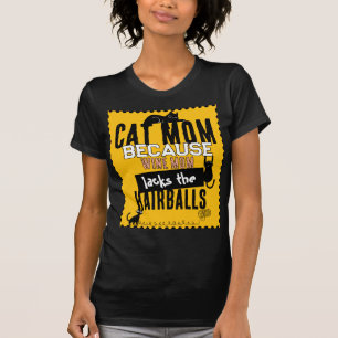 Cat Mom vs Wine Mom Funny Cat Lover Quote T-Shirt