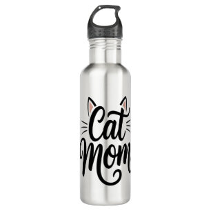 Cat Mom Whiskers and Ears 710 Ml Water Bottle