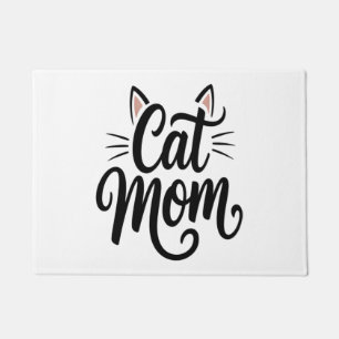 Cat Mom Whiskers and Ears Doormat