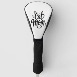 Cat Mom Whiskers and Ears Golf Head Cover