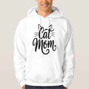 Cat Mom Whiskers and Ears Hoodie