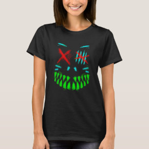 Cat Monster Cool Bright Colour Graffiti Horror Id T-Shirt
