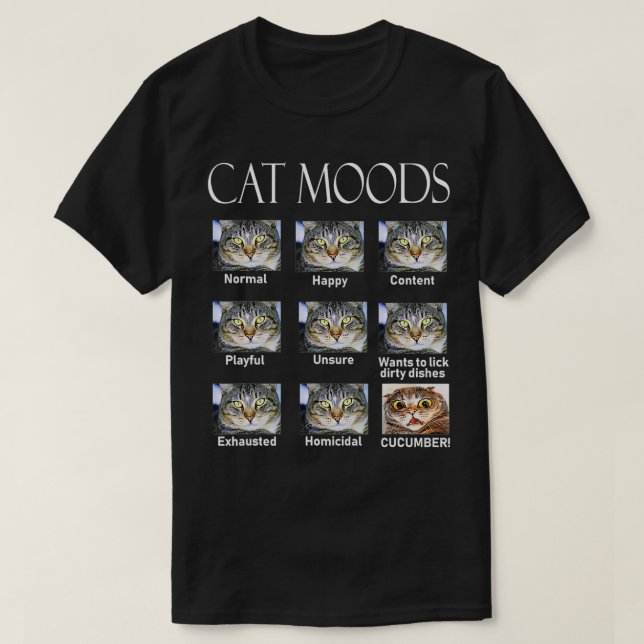 Cat Moods  T-Shirt (Design Front)