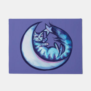 Cat Moon Caturday Star Art Purple MoonCat          Doormat