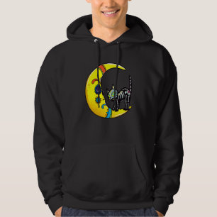 Cat & Moon Sugar Skull Dia de Los Muertos  Day Of  Hoodie