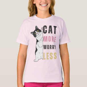 CAT More WORRY Less T-Shirt