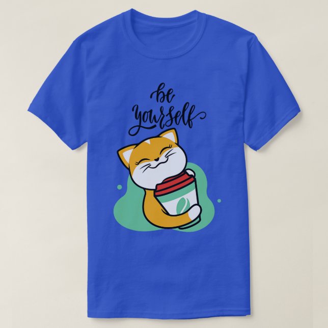 Cat Mother Coffee Lover Motivational Quote Best Gi T-Shirt (Design Front)