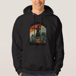 Cat Mother Halloween Lover Black Witch Hat Pumpkin Hoodie