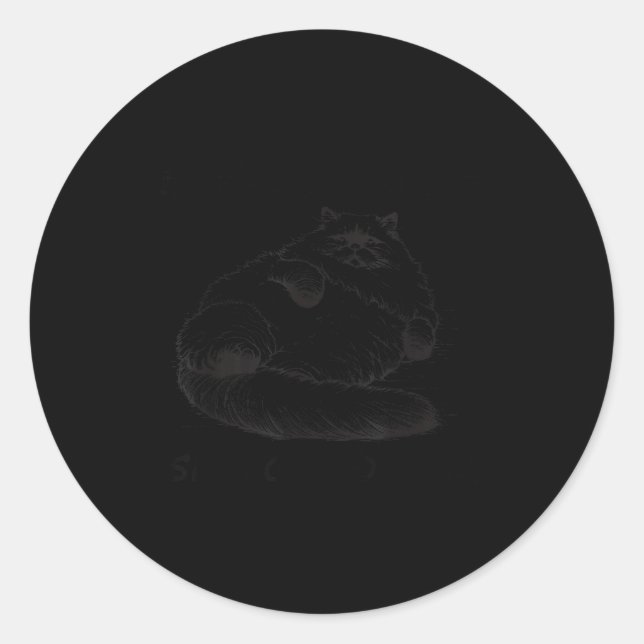 Cat Mother I Am But Skin And Bones  Classic Round Sticker (Front)