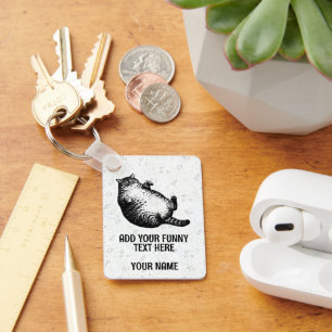 Cat Mother I Am But Skin and Bones For Cat Lover Keychain