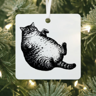Cat Mother I Am But Skin and Bones For Cat Lover Metal Ornament