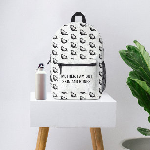 Cat Mother I Am But Skin and Bones For Cat Lover Printed Backpack