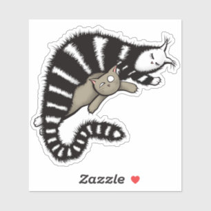 Cat Mother Protects Her Cute Kitty