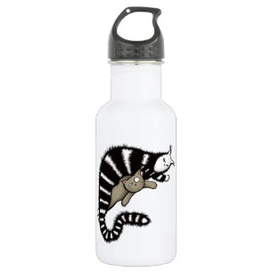Cat Mother Protects Her Cute Kitty Kid 532 Ml Water Bottle