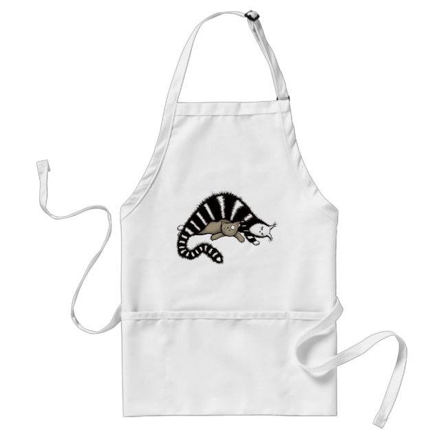 Cat Mother Protects Her Cute Kitty Kid Standard Apron (Front)
