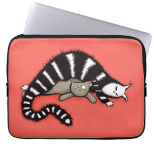 Cat Mother Protects Her Cute Kitty Laptop Sleeve