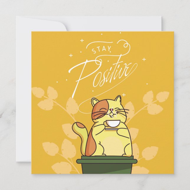 Cat Motivational Holiday Card (Front)