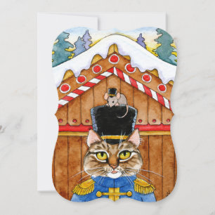Cat Mouse Christmas Nutcracker carte ou invitation
