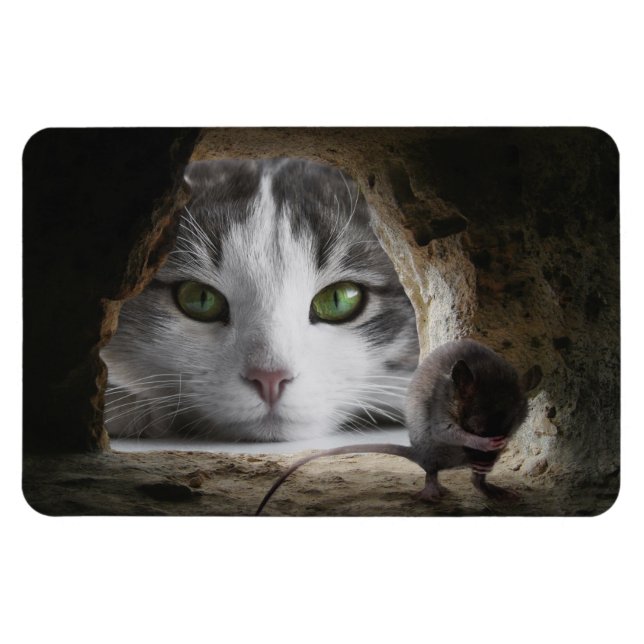Cat & Mouse Magnet (Horizontal)