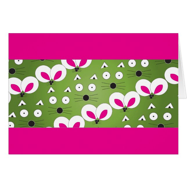 Cat Mouse Pattern Green (Front Horizontal)