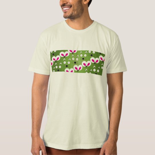 Cat Mouse Pattern green T-Shirt