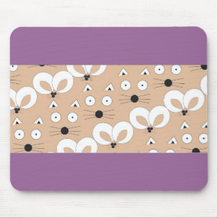 Cat & Mouse pattern Tan Pad