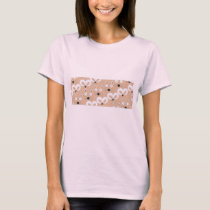 Cat & Mouse pattern Tan T-Shirt