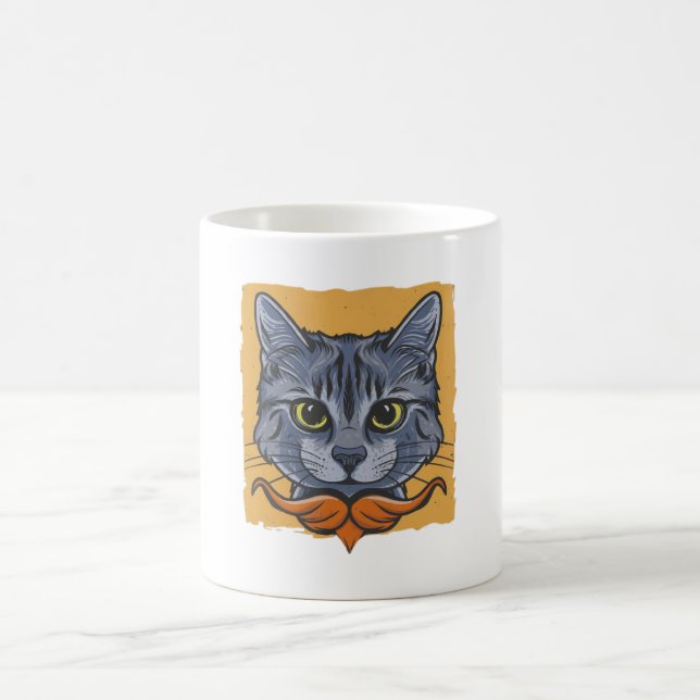 Cat Moustache  Coffee Mug (Center)