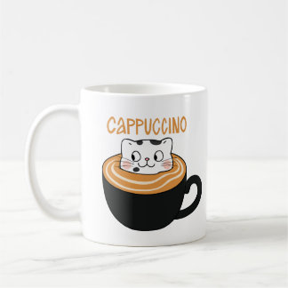 cat mug capuccino