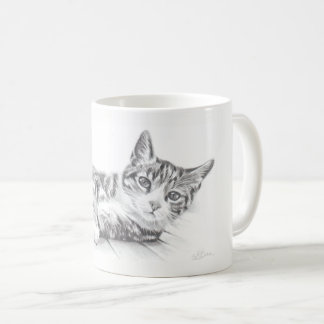 Cat mug, cat art mug, cat lovers mug