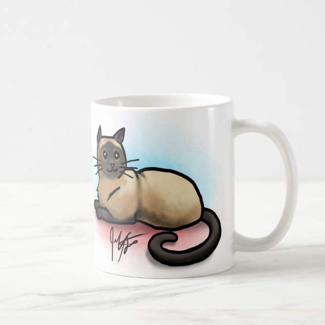 Cat Mug - Siamese Pattern (Right)