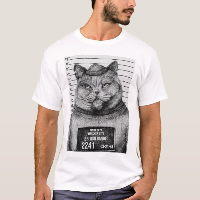 Cat mugshot T-Shirt (Front)