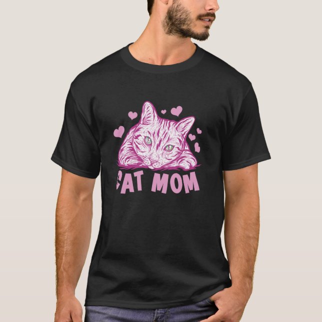 Cat Mum, Crazy cat Mum T-Shirt (Front)