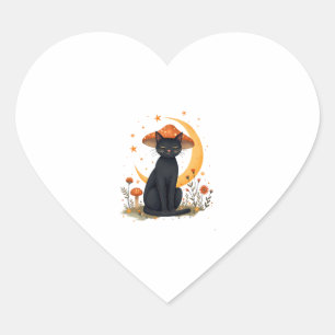 Cat Mushroom Hat Cottagecore Kitten Kitty Women Gi Heart Sticker