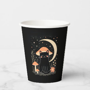 Cat Mushroom Hat Cottagecore Kitten Kitty Women Gi Paper Cups