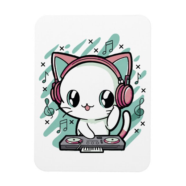 cat music magnet (Vertical)