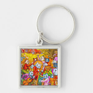 Cat Musical Band Keychain