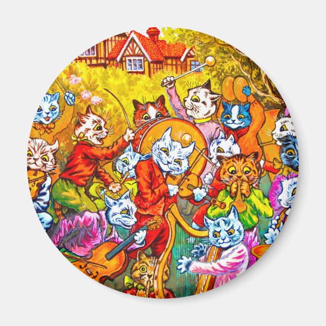 Cat Musical Band Magnet (Front)