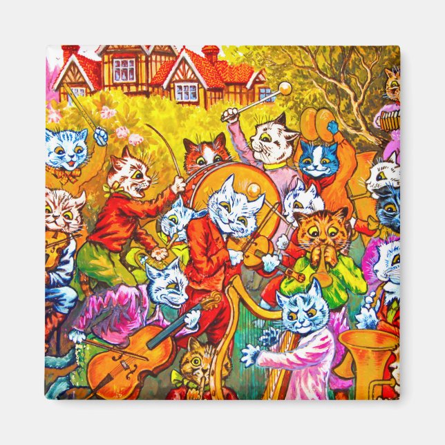 Cat Musical Band Magnet (Front)